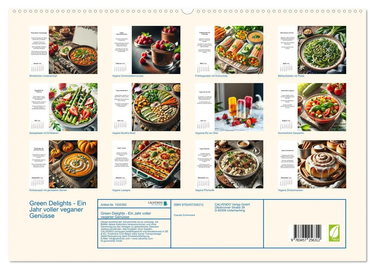 Bild: 9783457256312 | Green Delights - Ein Jahr voller veganer Genüsse (hochwertiger...