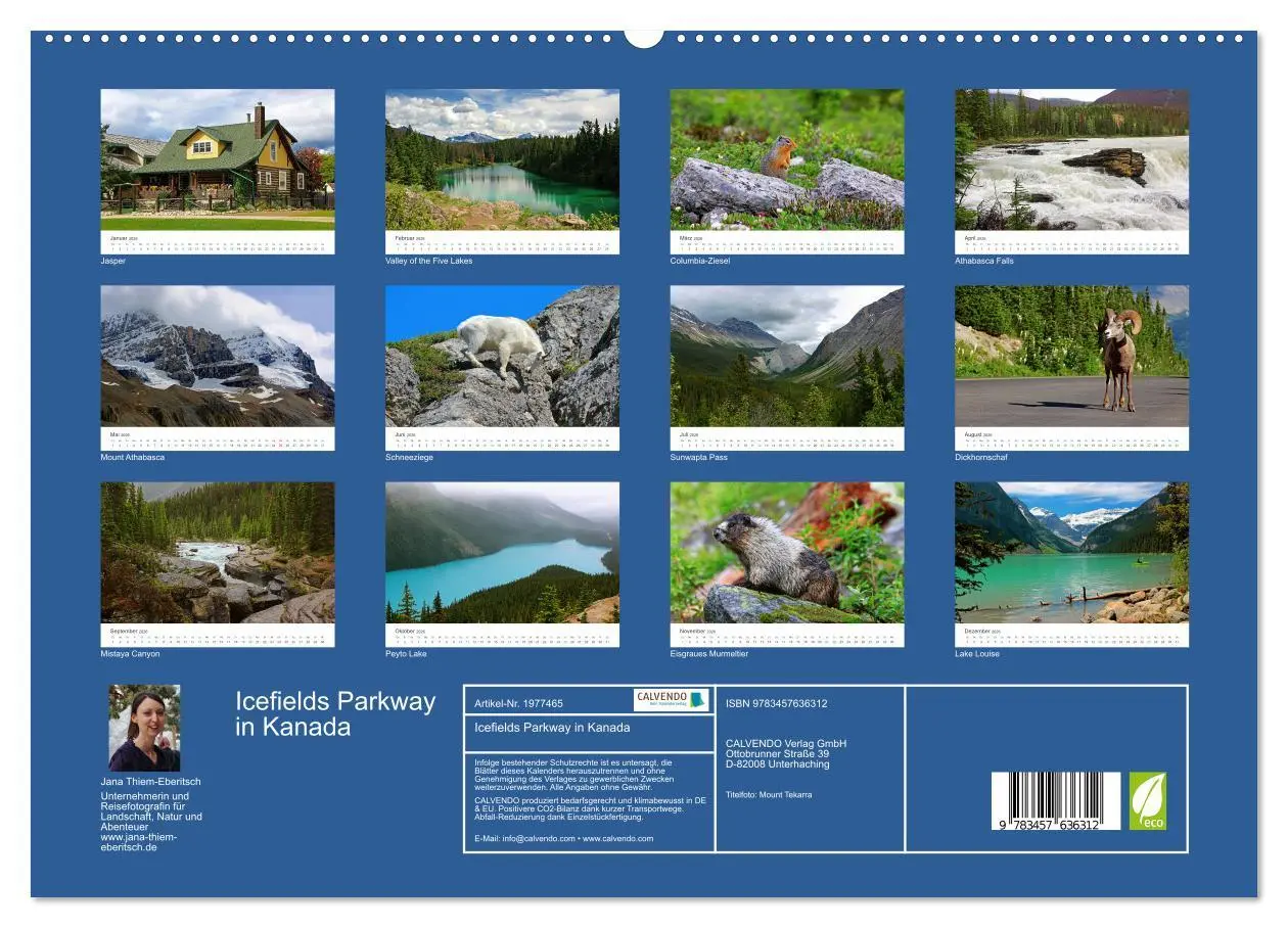 Bild: 9783457636312 | Icefields Parkway in Kanada (Wandkalender 2026 DIN A2 quer),...