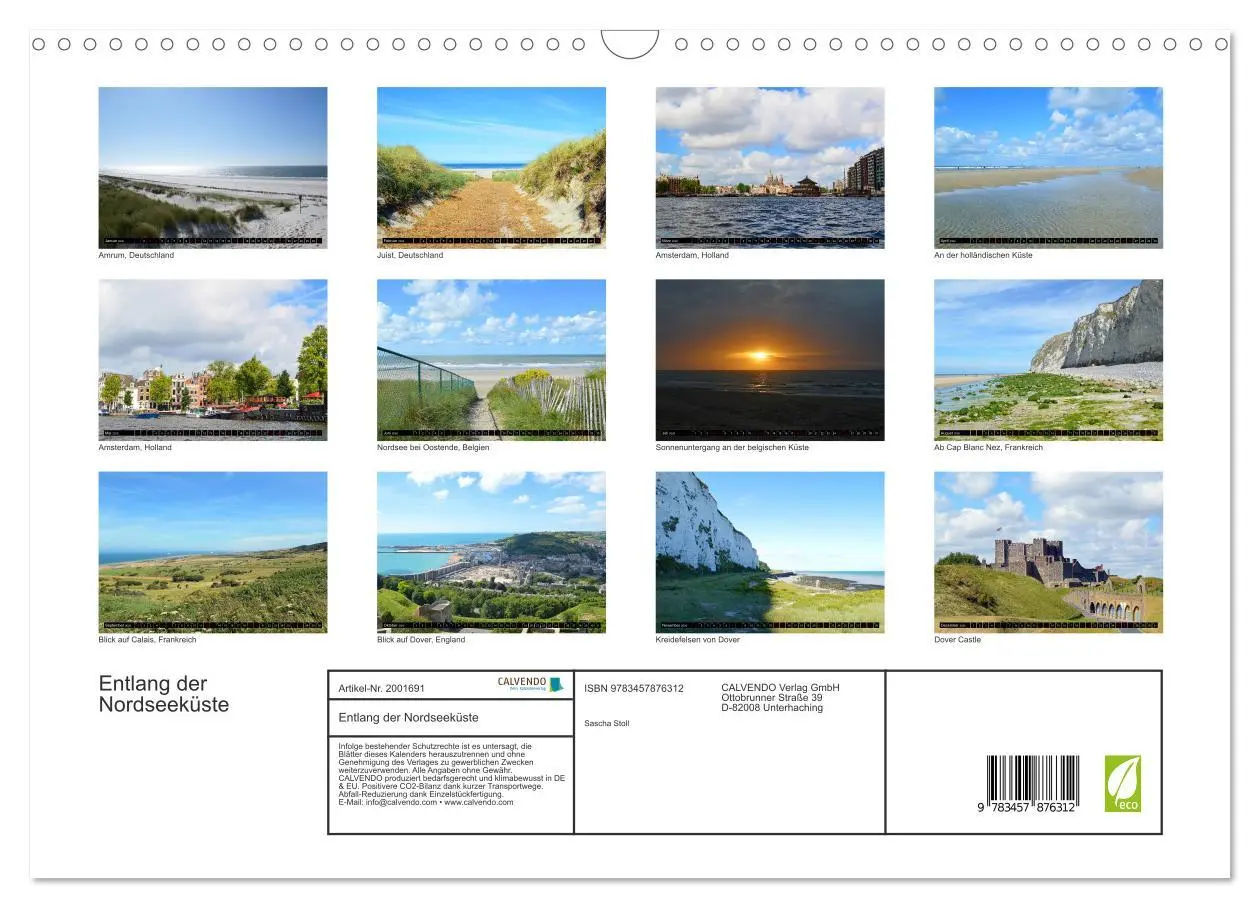 Bild: 9783457876312 | Entlang der Nordseeküste (Wandkalender 2026 DIN A3 quer), CALVENDO...