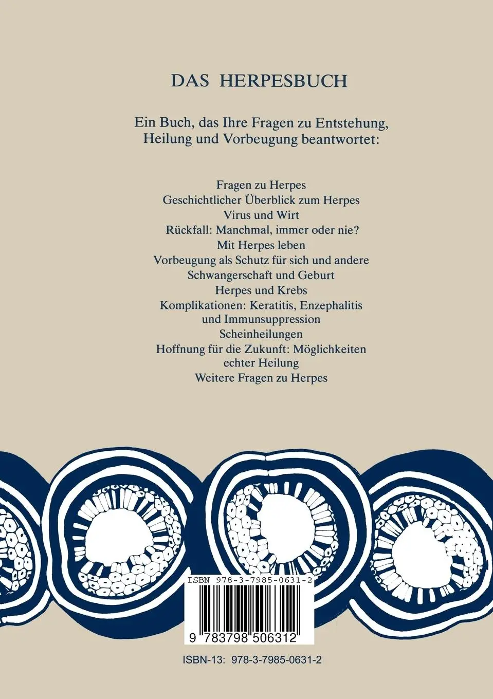 Rückseite: 9783798506312 | Das Herpesbuch | R. Hamilton | Taschenbuch | xii | Deutsch | 1984