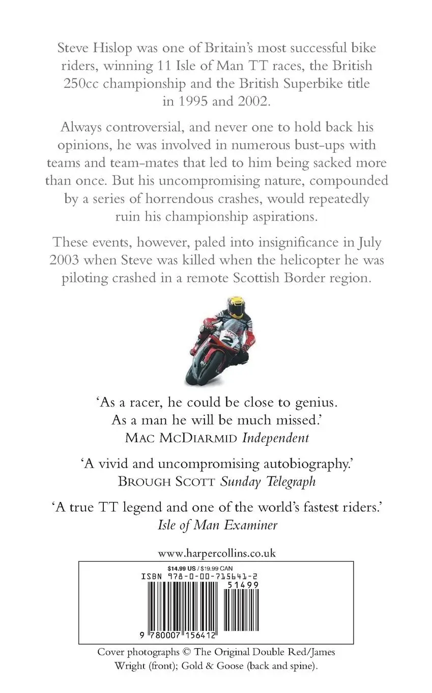 Rückseite: 9780007156412 | Hizzy | The Autobiography of Steve Hislop | Steve Hislop | Taschenbuch