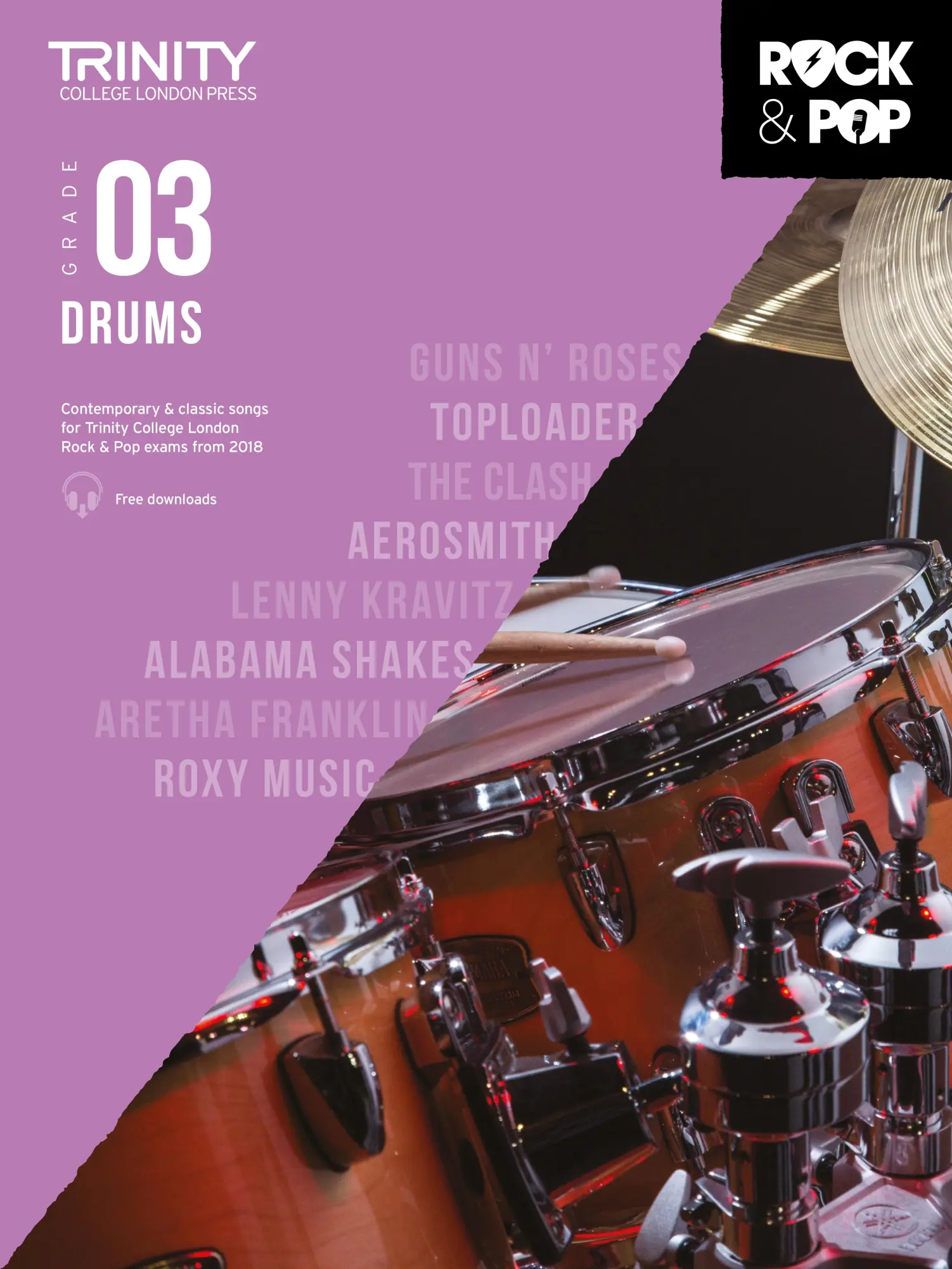 Cover: 9780857366412 | Trinity Rock &amp; Pop 2018 Drums | Grade 3 | Taschenbuch | 40 S. | 2019
