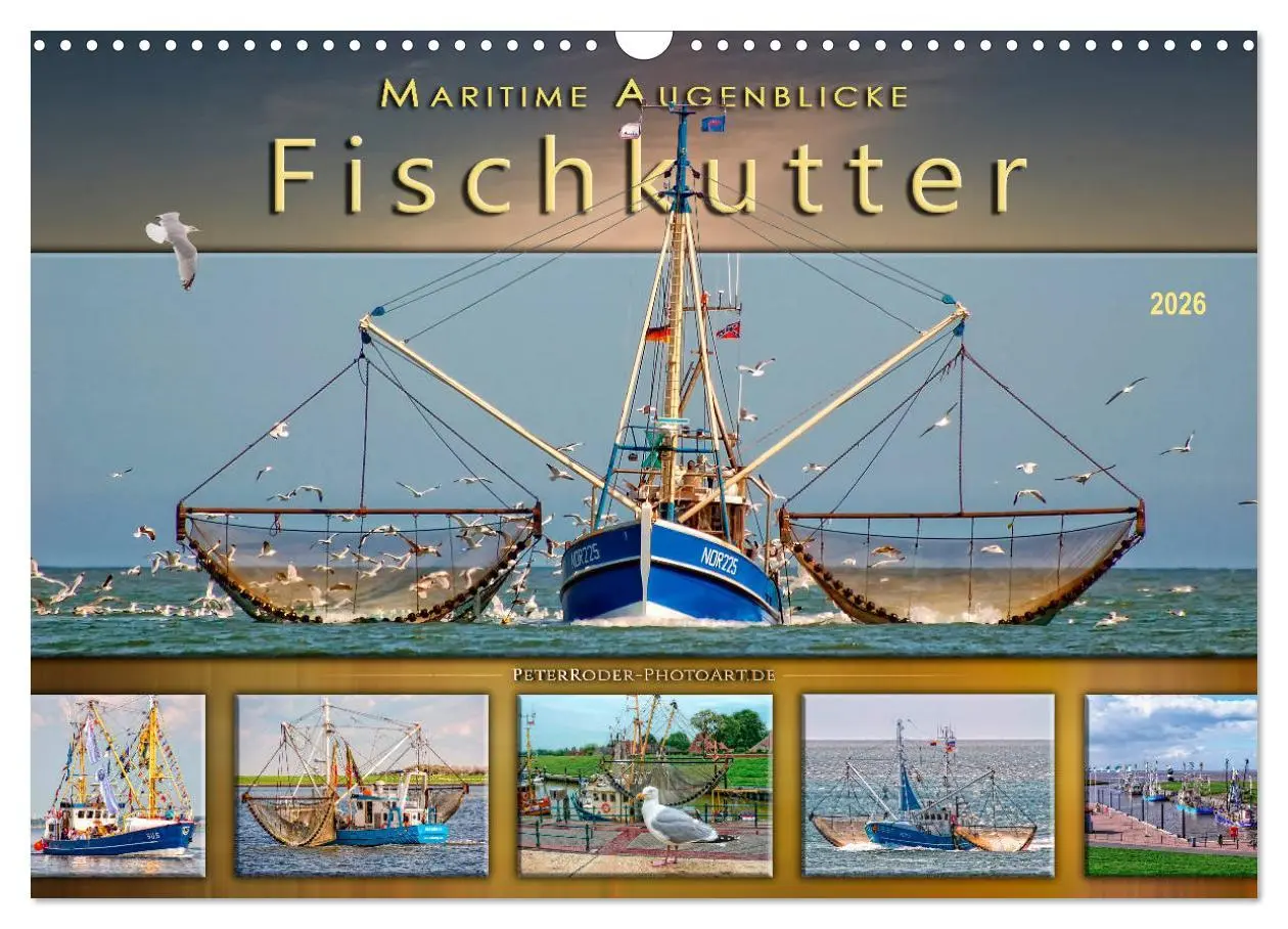 Cover: 9783457866412 | Maritime Augenblicke - Fischkutter (Wandkalender 2026 DIN A3 quer),...