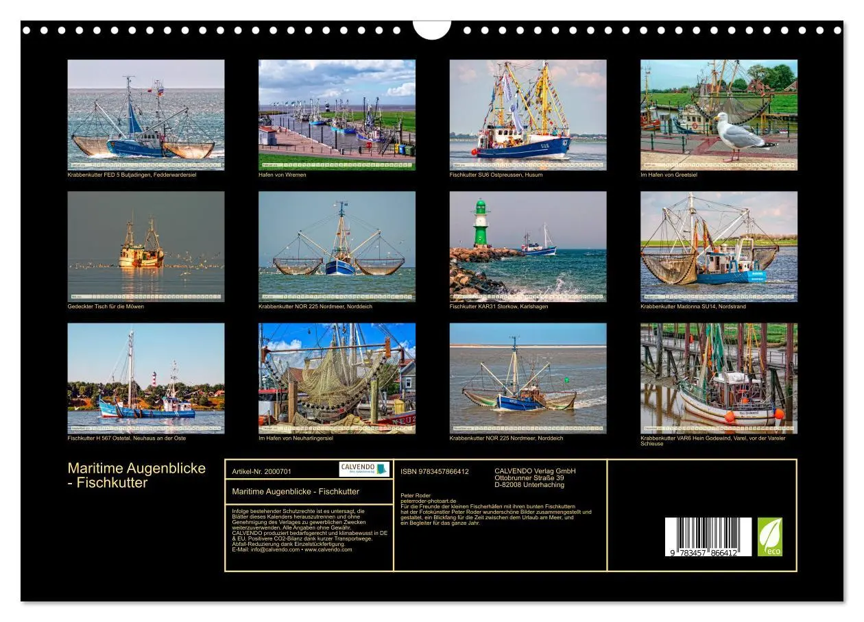 Bild: 9783457866412 | Maritime Augenblicke - Fischkutter (Wandkalender 2026 DIN A3 quer),...