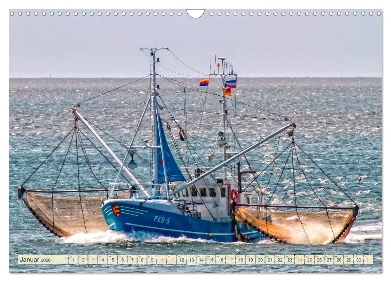 Bild: 9783457866412 | Maritime Augenblicke - Fischkutter (Wandkalender 2026 DIN A3 quer),...