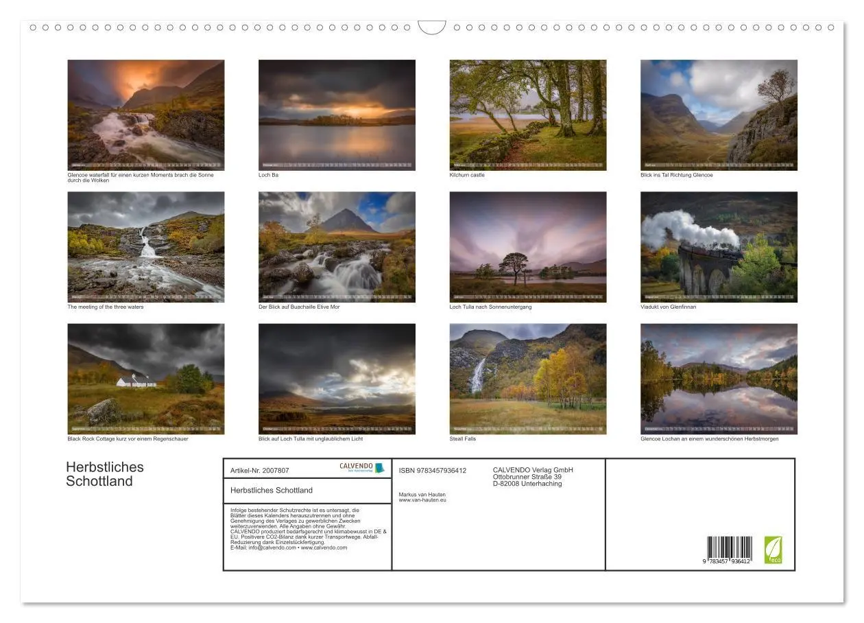 Bild: 9783457936412 | Herbstliches Schottland (Wandkalender 2026 DIN A2 quer), CALVENDO...