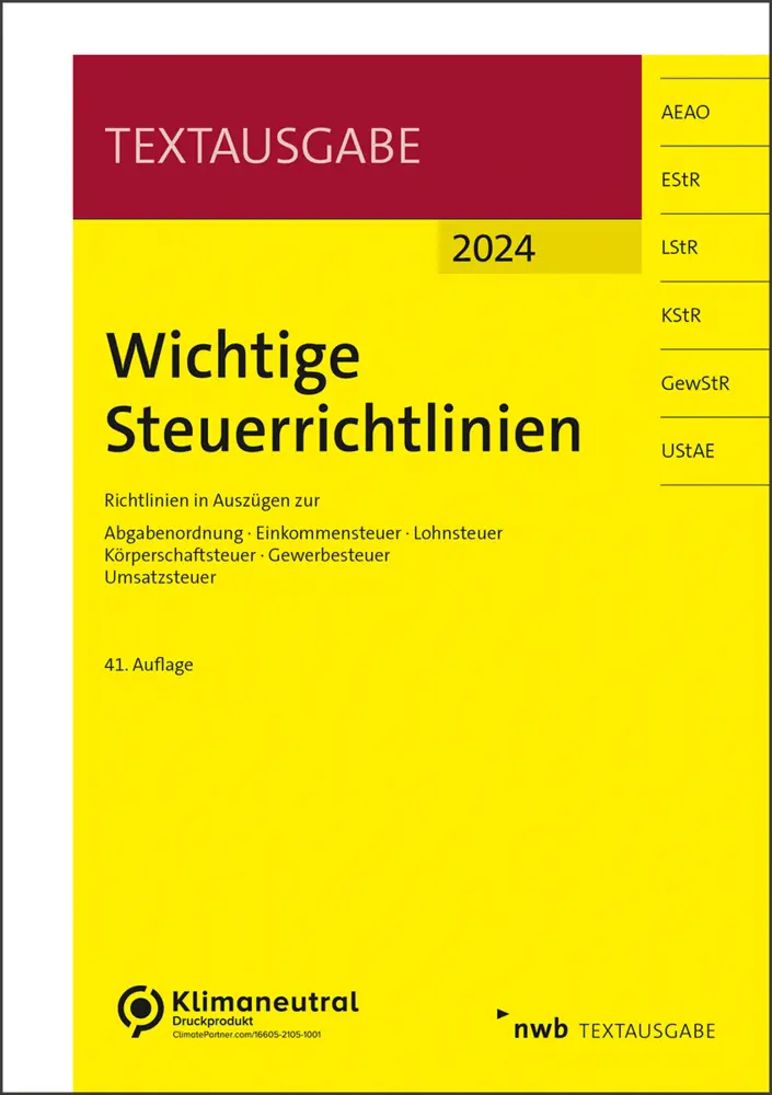 Cover: 9783482686412 | Wichtige Steuerrichtlinien | Bundle | Broschur | 1 Bundle | Deutsch