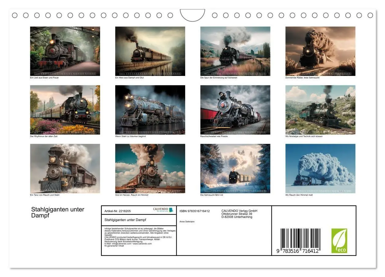 Bild: 9783516716412 | Stahlgiganten unter Dampf (Wandkalender 2026 DIN A4 quer), CALVENDO...