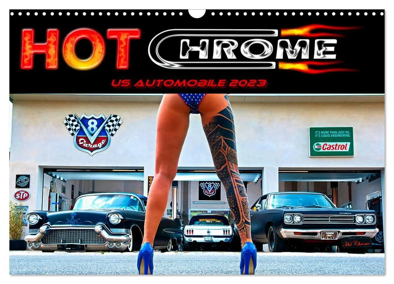 Cover: 9783569356412 | Hot Chrome US Automobile (Wandkalender 2027 DIN A3 quer), CALVENDO...
