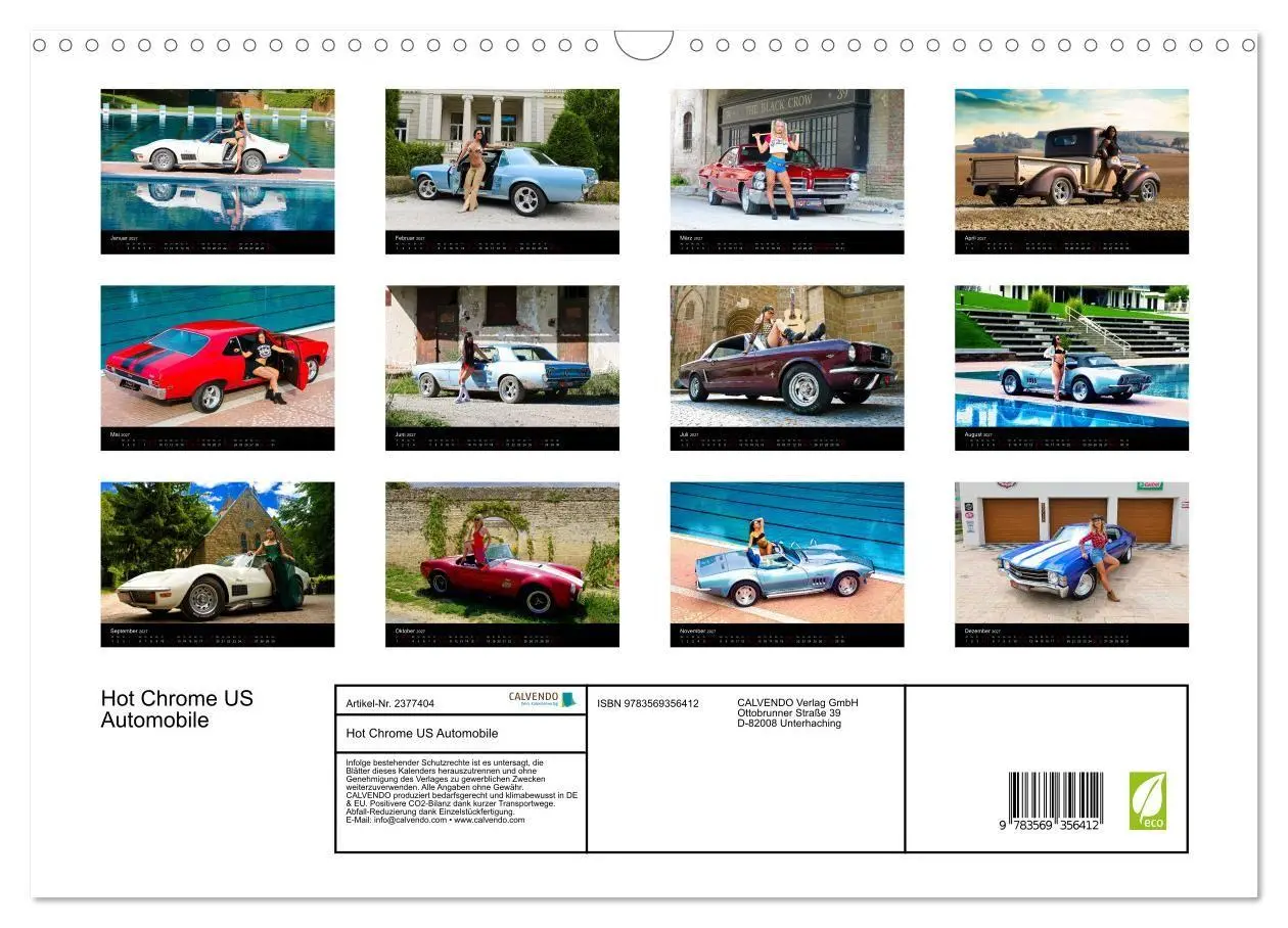 Bild: 9783569356412 | Hot Chrome US Automobile (Wandkalender 2027 DIN A3 quer), CALVENDO...
