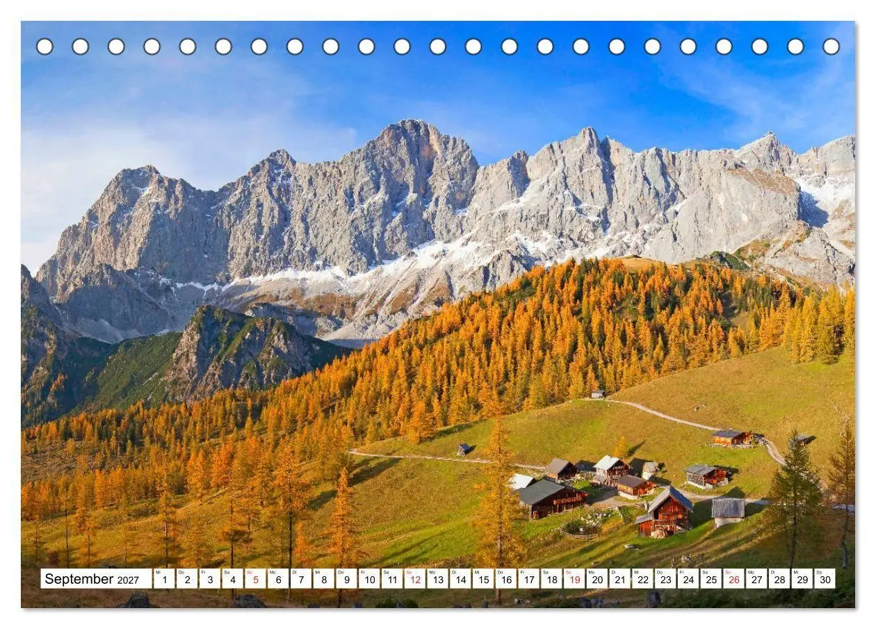 Bild: 9783569596412 | Ramsau am Dachstein (Tischkalender 2027 DIN A5 quer), CALVENDO...