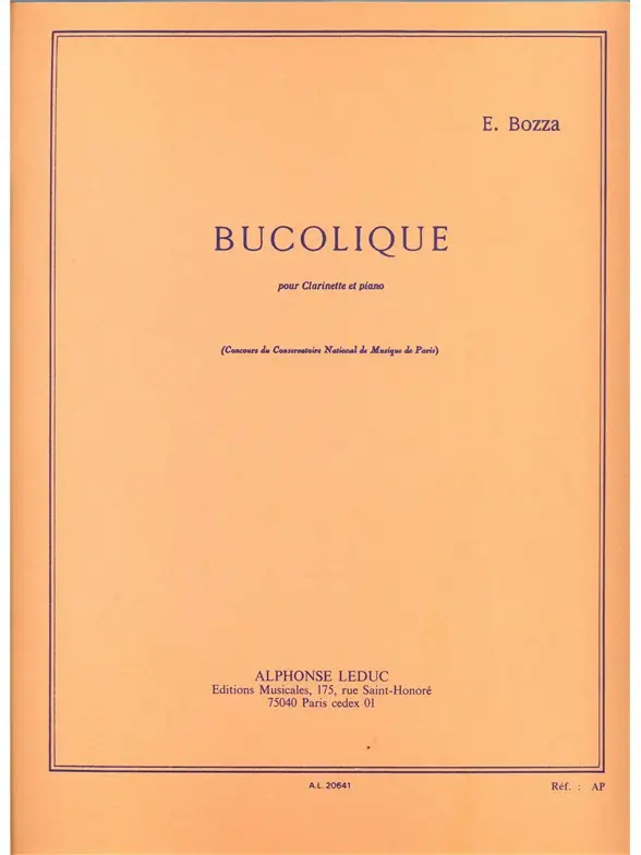 Cover: 9790046206412 | Bucolique | Eugène Bozza | Buch | Alphonse Leduc | EAN 9790046206412