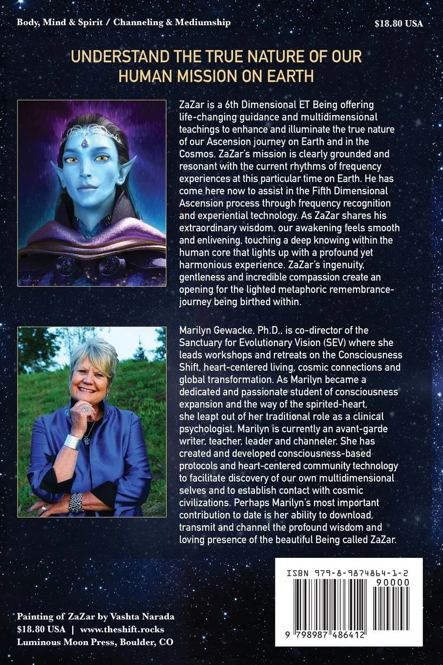 Rückseite: 9798987486412 | The ZaZar Transmissions | Pages From the Cosmos: Pages | Gewacke