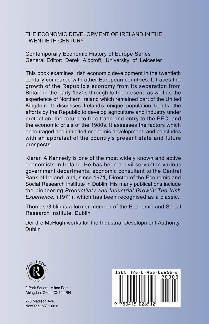 Rückseite: 9780415026512 | The Economic Development of Ireland in the Twentieth Century | Buch