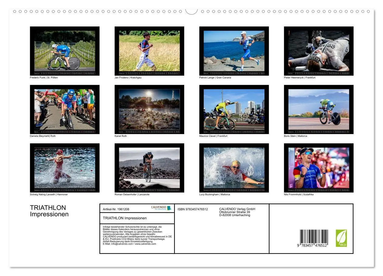 Bild: 9783457476512 | TRIATHLON Impressionen (hochwertiger Premium Wandkalender 2026 DIN...