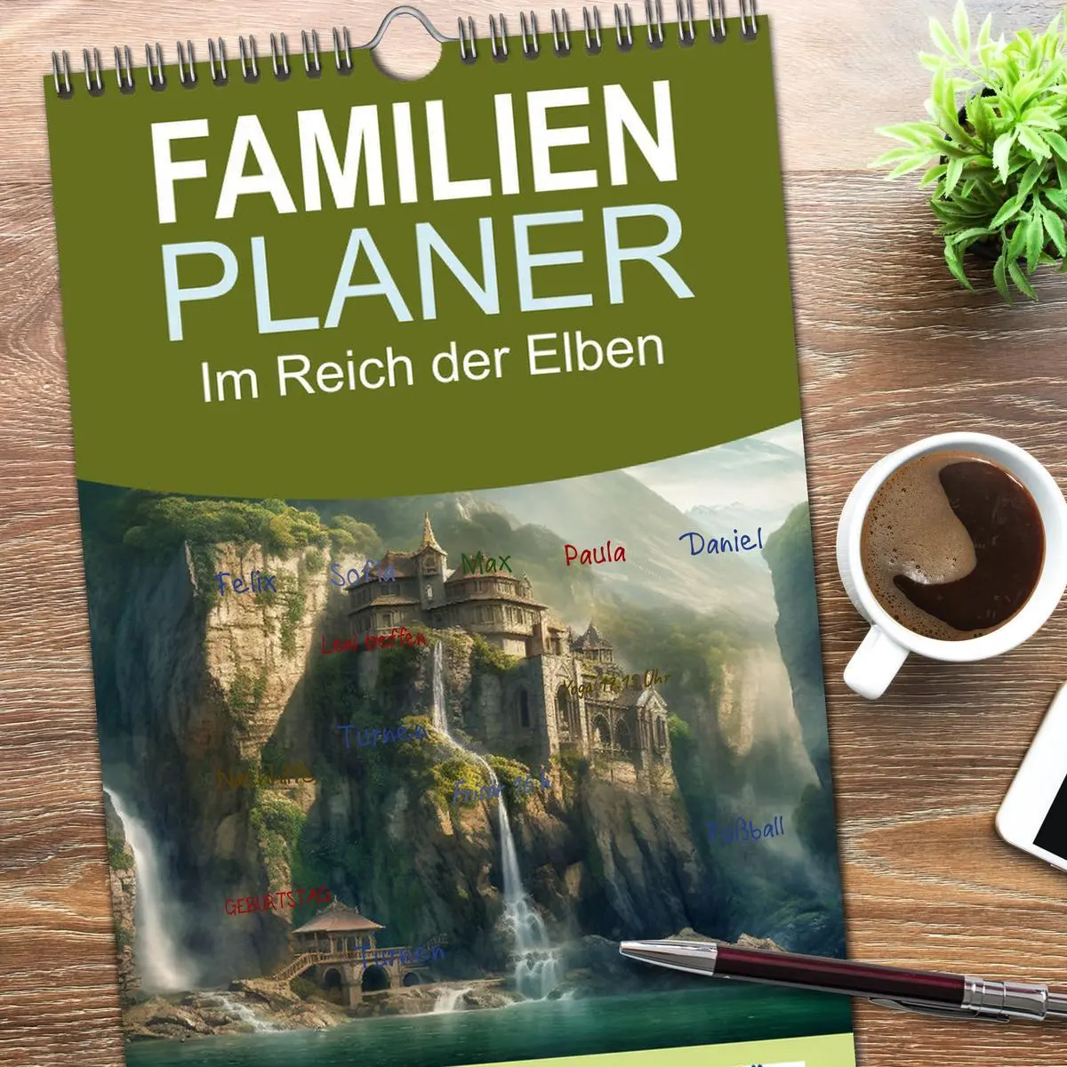 Bild: 9783516496512 | Familienplaner 2026 - Im Reich der Elben mit 5 Spalten...