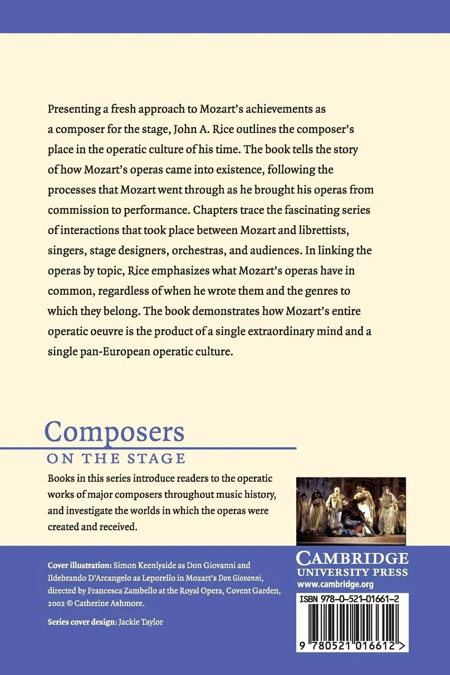 Rückseite: 9780521016612 | Mozart on the Stage | John A. Rice | Taschenbuch | Buch | Englisch