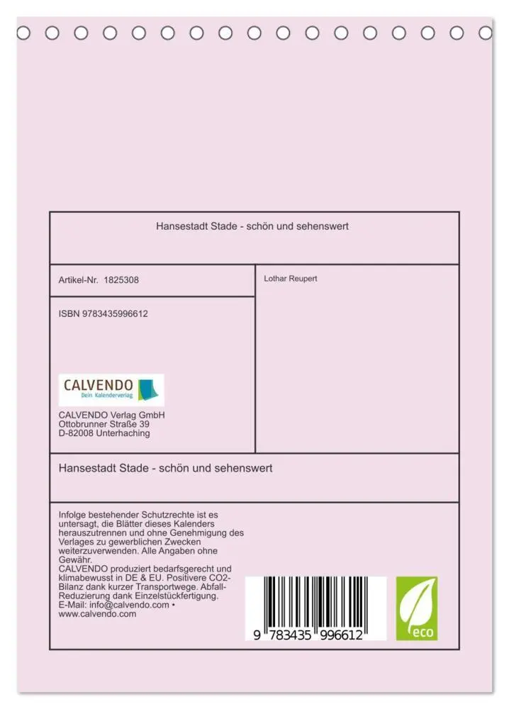 Bild: 9783435996612 | Hansestadt Stade - schön und sehenswert (Tischkalender 2025 DIN A5...