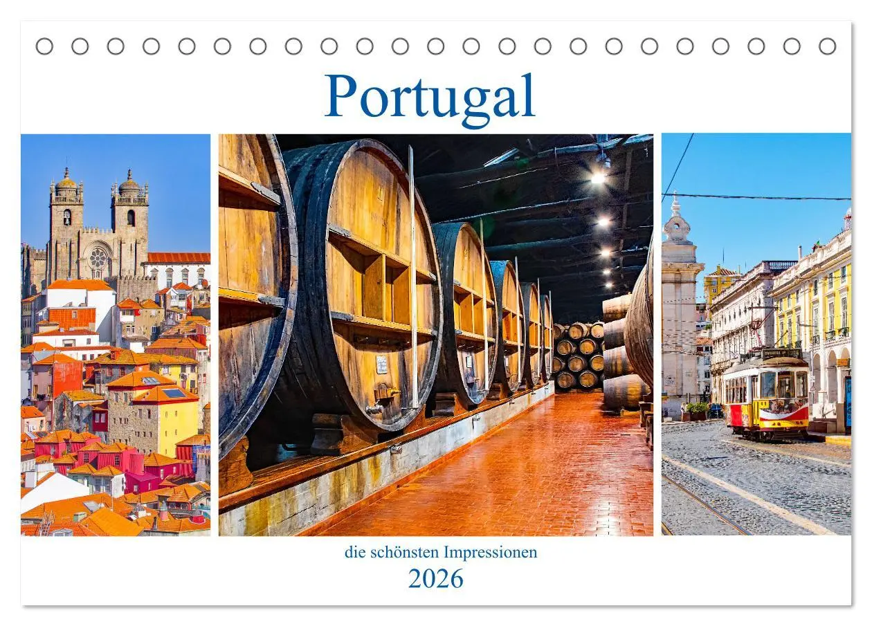Cover: 9783457606612 | Portugal - die schönsten Impressionen (Tischkalender 2026 DIN A5...