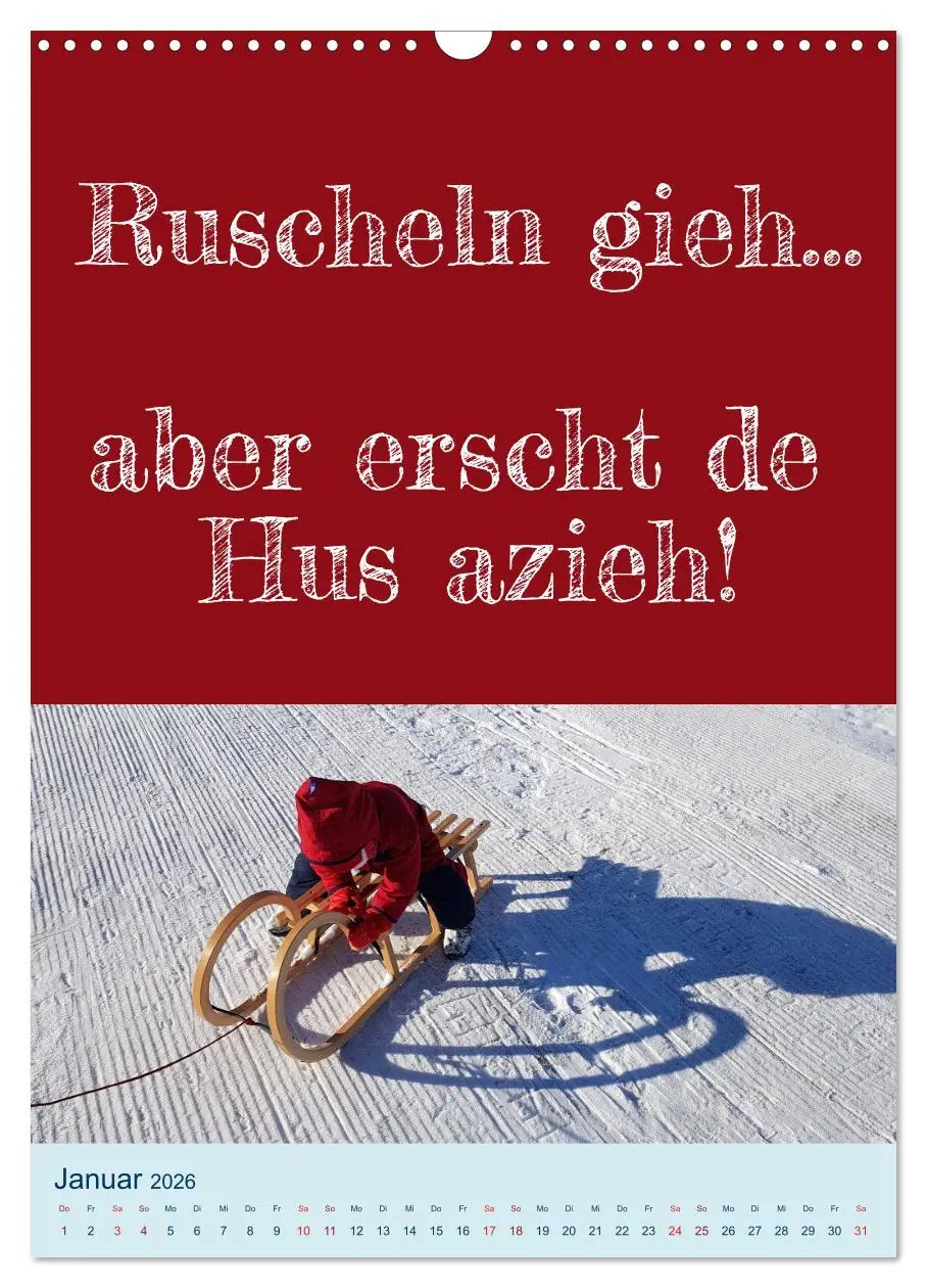 Bild: 9783516246612 | Erzgebirgischer Mundartkalender (Wandkalender 2026 DIN A3 hoch),...