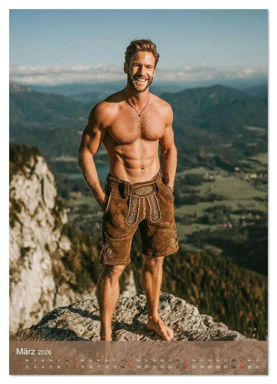 Bild: 9783516626612 | SEXY BURSCHEN - Bayerische Männer nackt in Lederhose (Wandkalender...