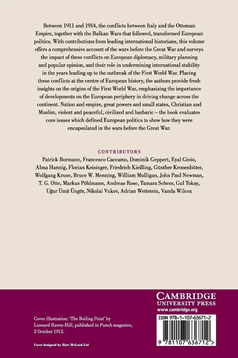 Rückseite: 9781107636712 | The Wars before the Great War | Dominik Geppert (u. a.) | Taschenbuch
