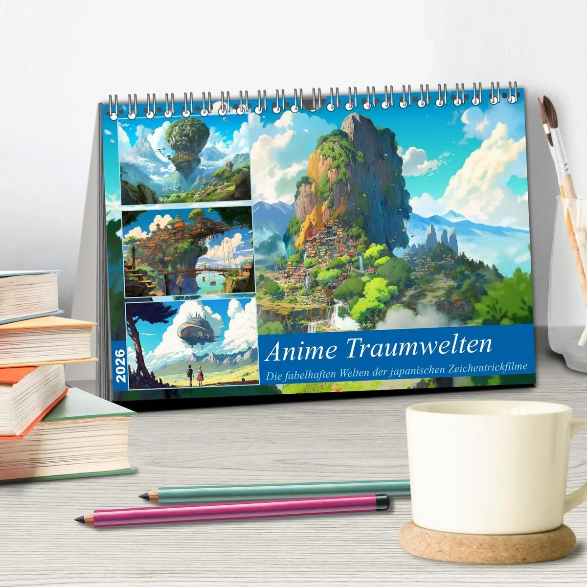 Bild: 9783457526712 | Anime Traumwelten (Tischkalender 2026 DIN A5 quer), CALVENDO...