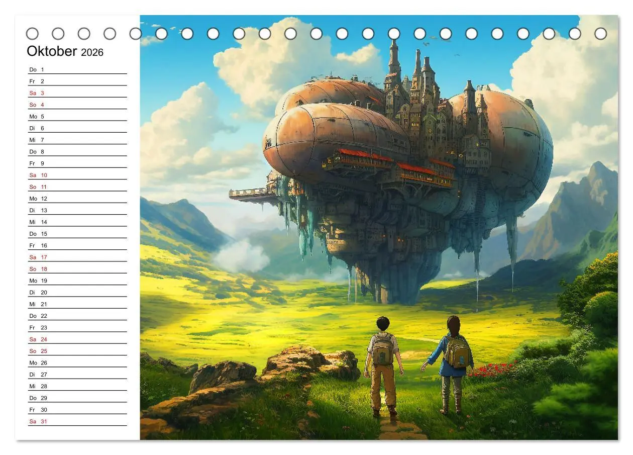 Bild: 9783457526712 | Anime Traumwelten (Tischkalender 2026 DIN A5 quer), CALVENDO...