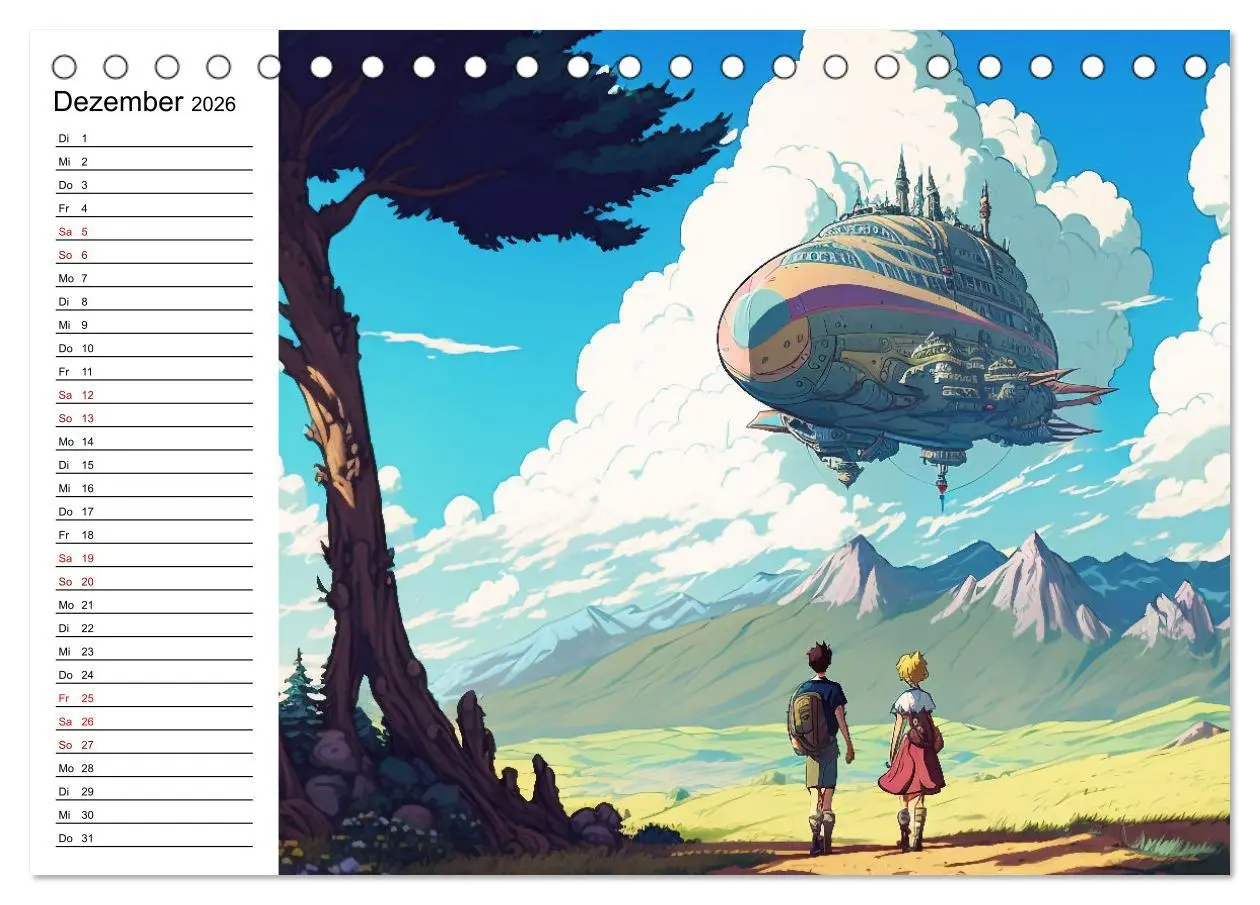 Bild: 9783457526712 | Anime Traumwelten (Tischkalender 2026 DIN A5 quer), CALVENDO...
