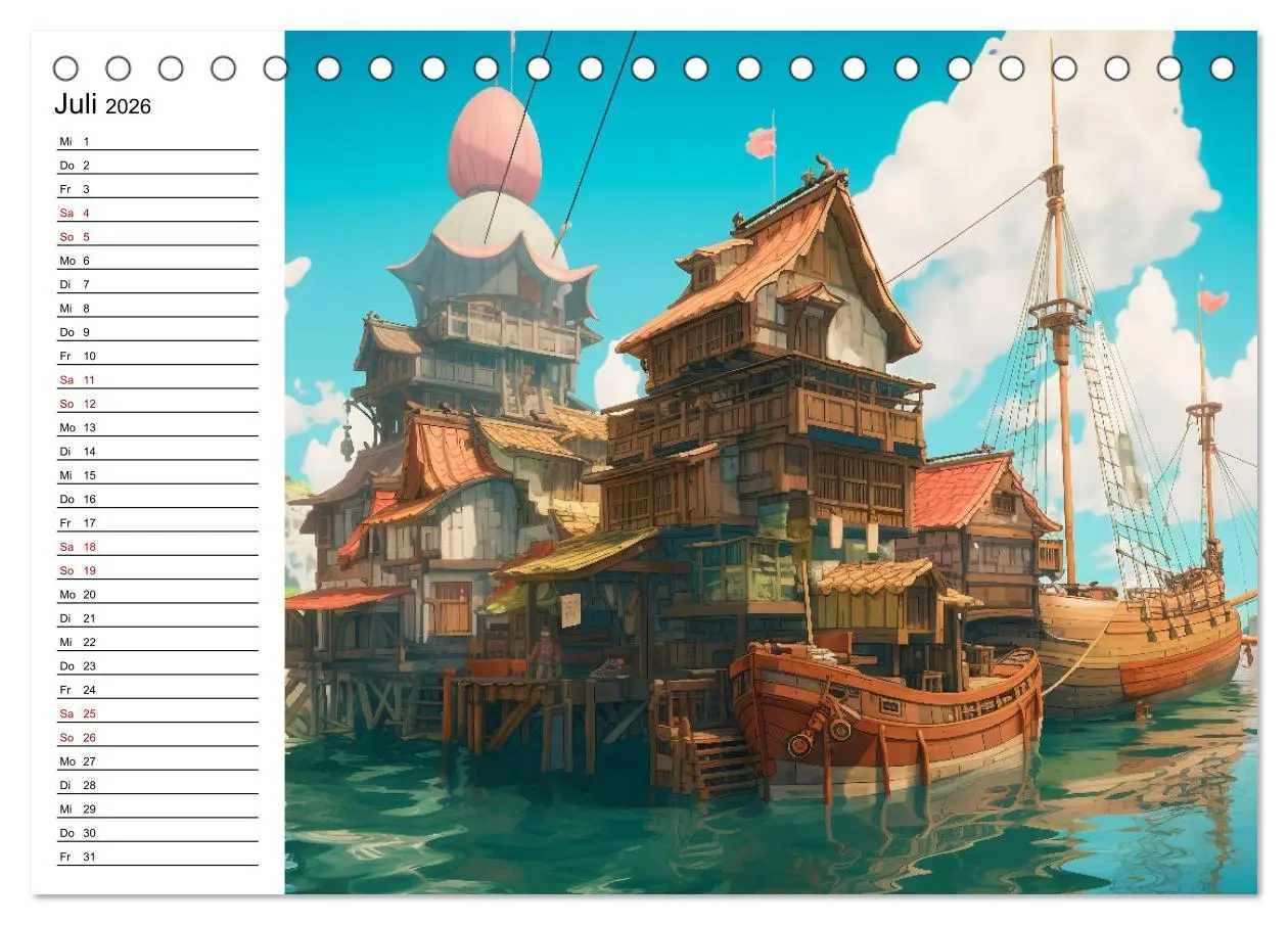 Bild: 9783457526712 | Anime Traumwelten (Tischkalender 2026 DIN A5 quer), CALVENDO...