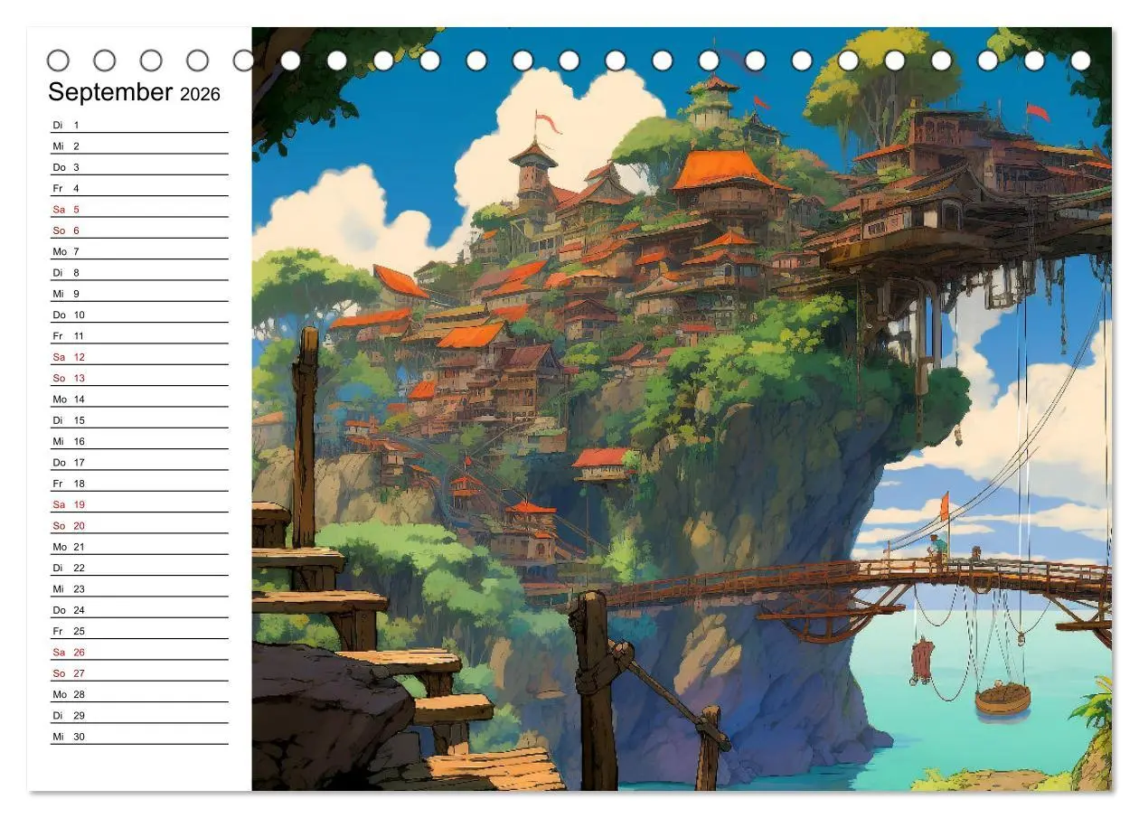 Bild: 9783457526712 | Anime Traumwelten (Tischkalender 2026 DIN A5 quer), CALVENDO...