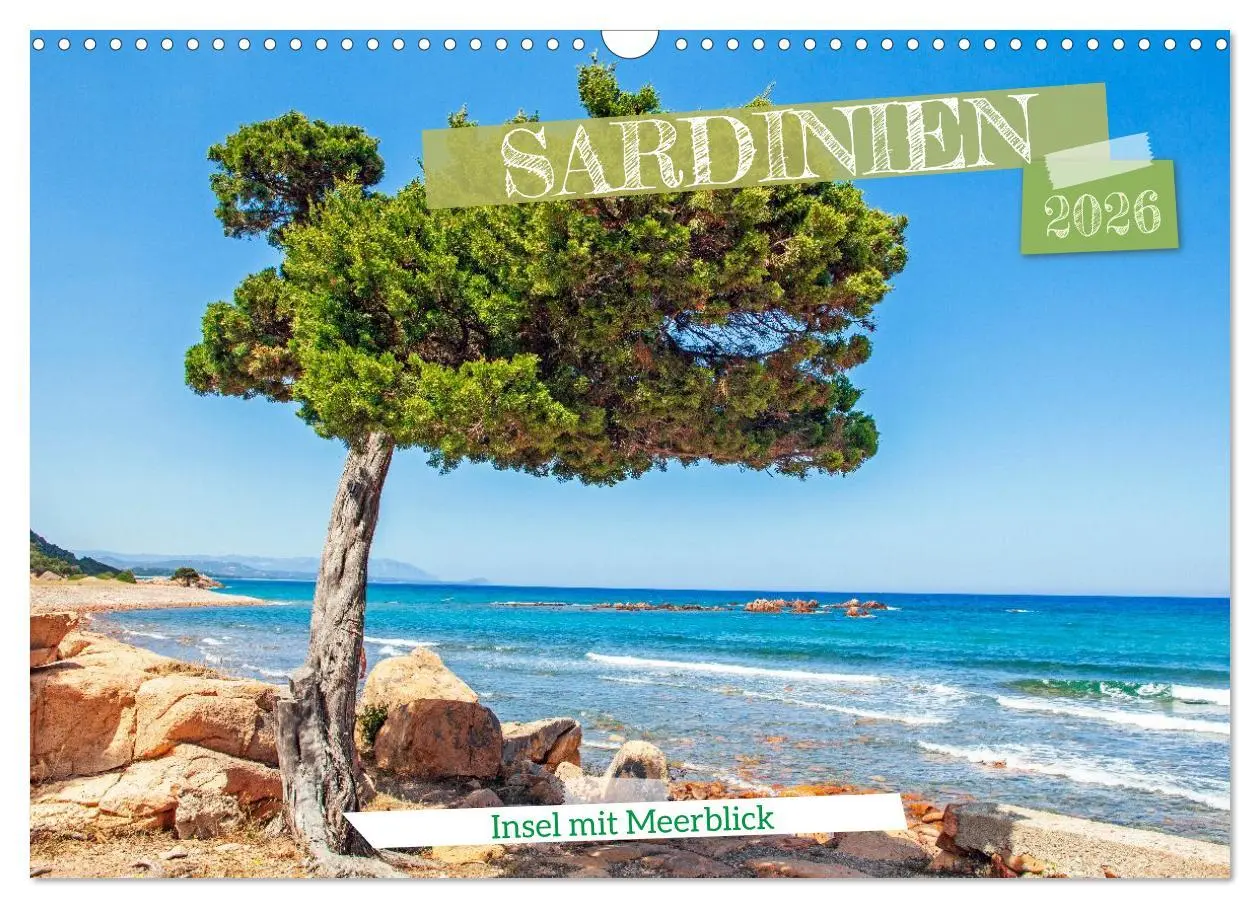 Cover: 9783516166712 | Sardinien Insel mit Meerblick (Wandkalender 2026 DIN A3 quer),...