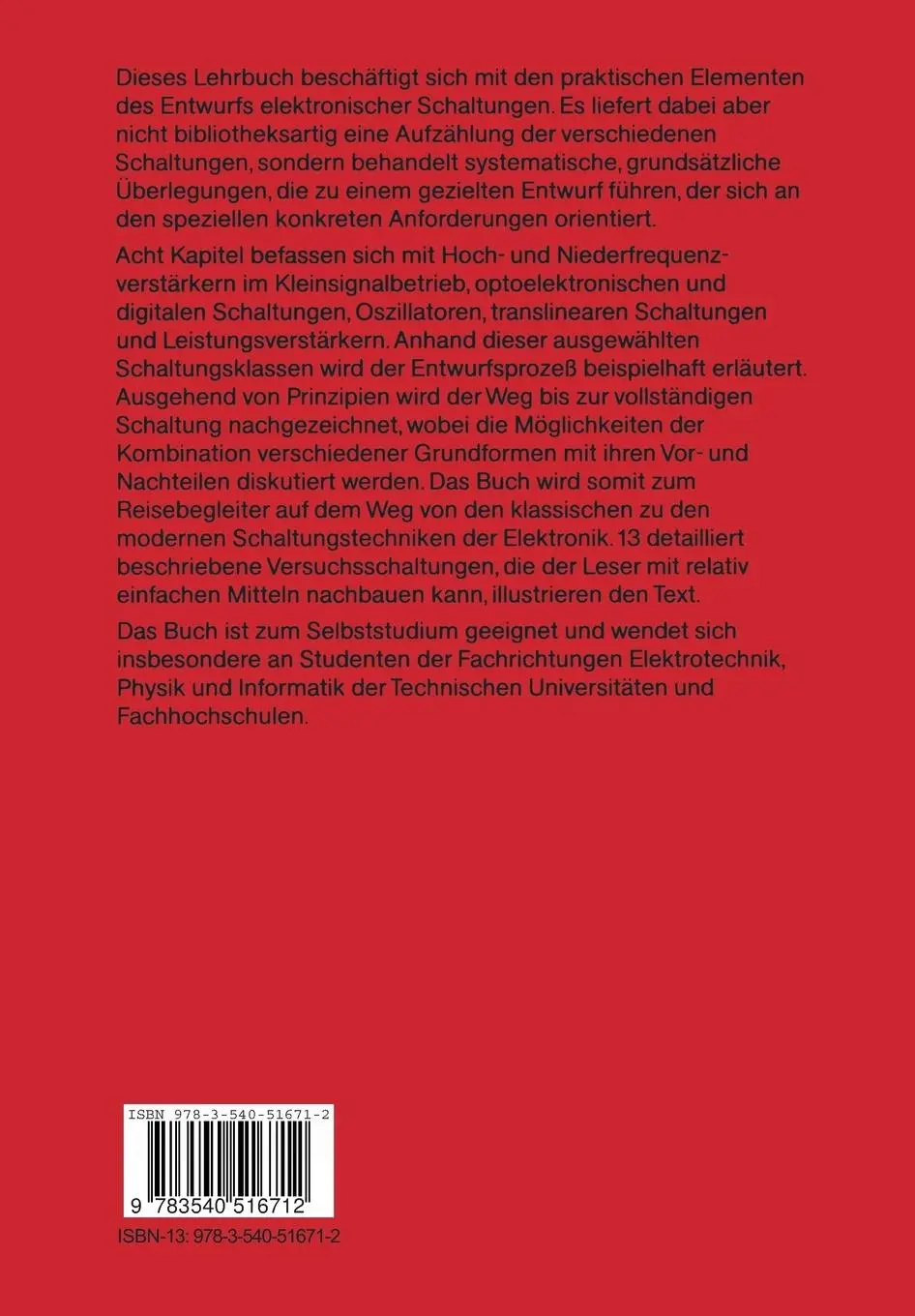 Rückseite: 9783540516712 | Die Kunst des Entwurfs elektronischer Schaltungen | Thomas H. O'Dell