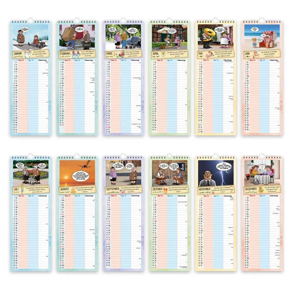 Bild: 9783988026712 | TRÖTSCH - Maxi-Streifenkalender Oma und Opa Terminkalender 2027 | KG