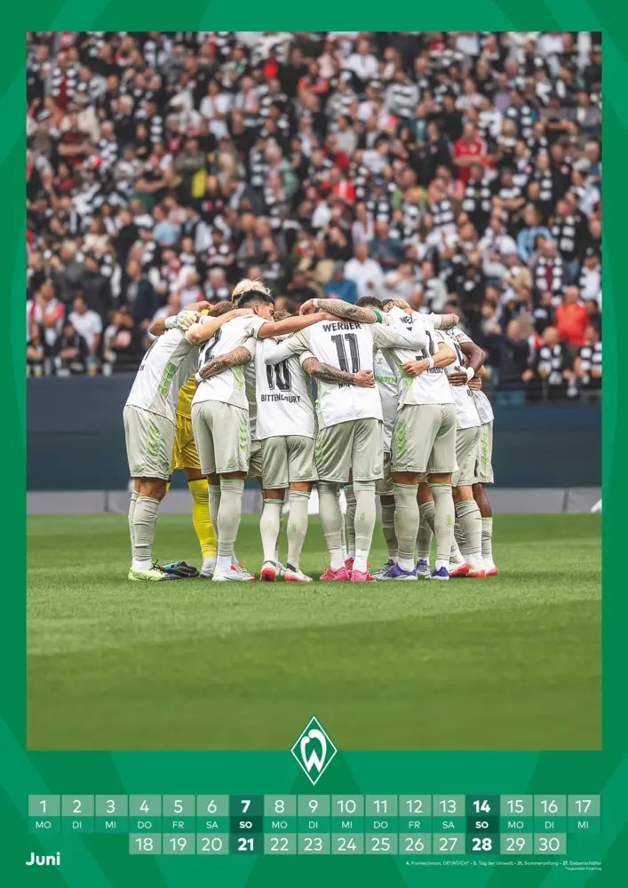 Bild: 4069095006812 | Werder Bremen 2026 - A3-Kalender - Fußball-Kalender - Fan-Kalender...