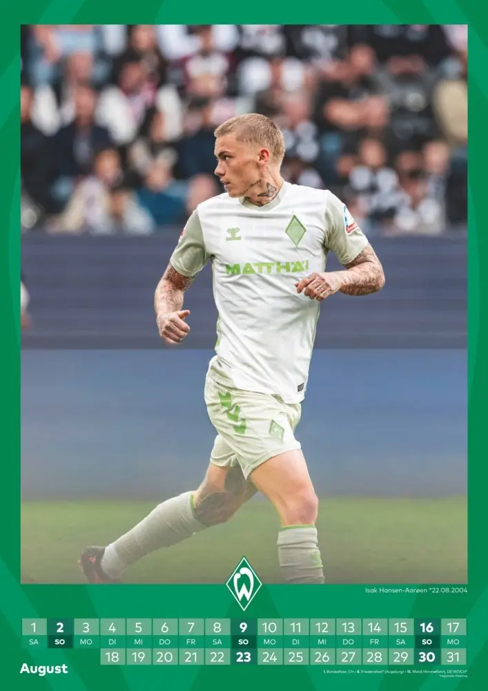 Bild: 4069095006812 | Werder Bremen 2026 - A3-Kalender - Fußball-Kalender - Fan-Kalender...