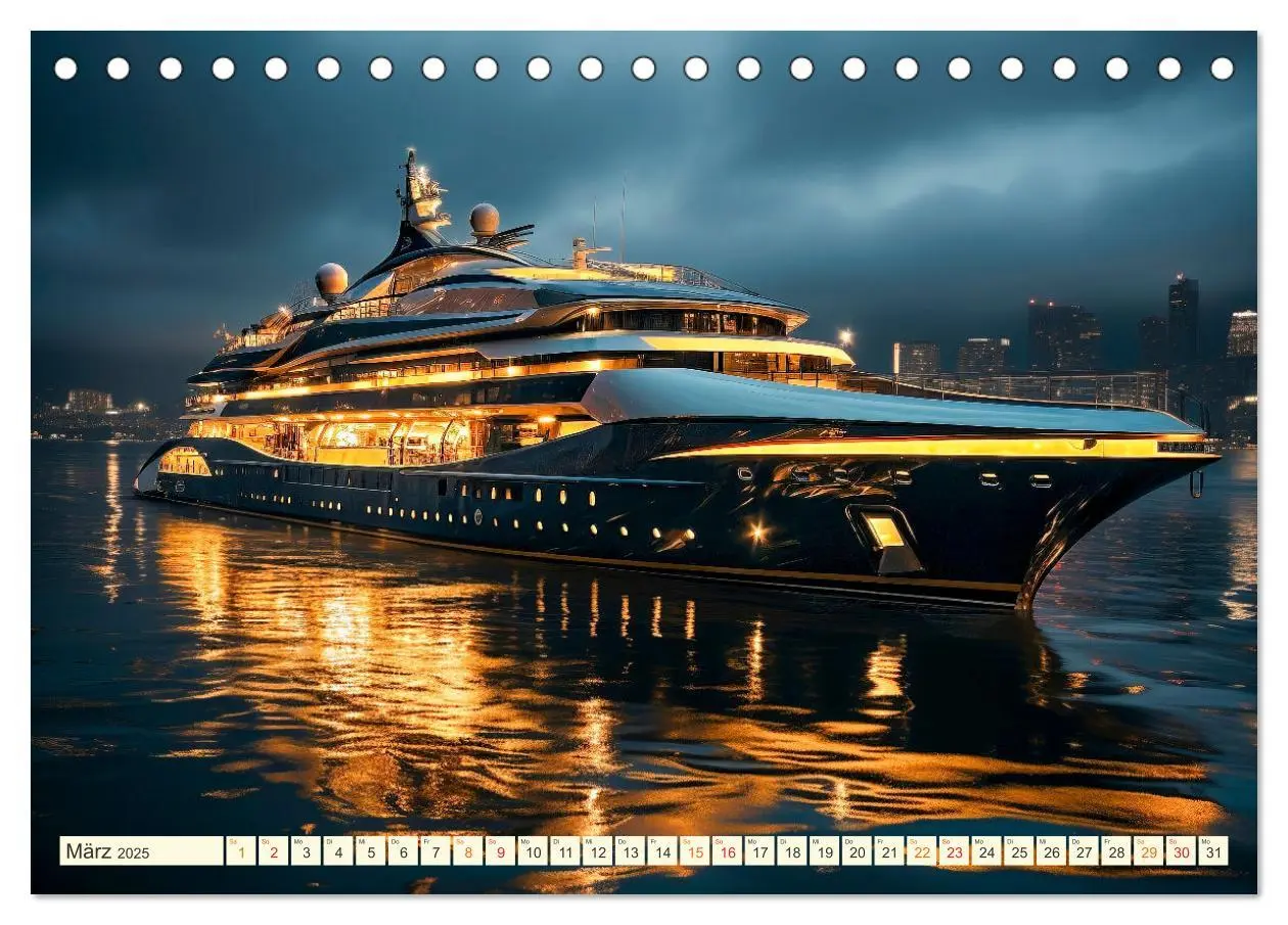 Bild: 9783383886812 | Mega Yachten Fantasien (Tischkalender 2025 DIN A5 quer), CALVENDO...