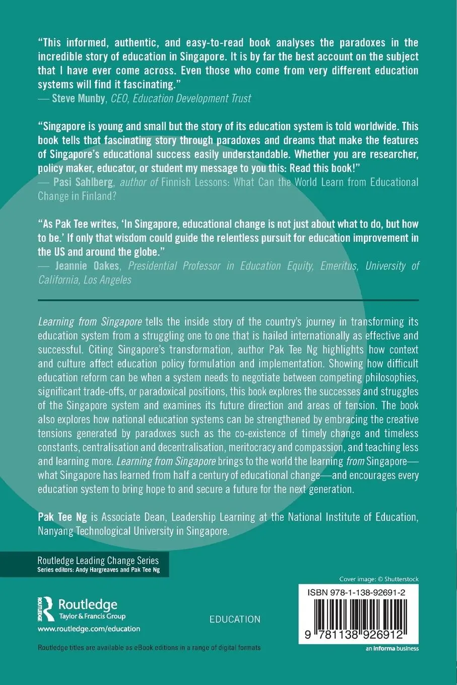 Rückseite: 9781138926912 | Learning from Singapore | The Power of Paradoxes | Pak Tee Ng | Buch