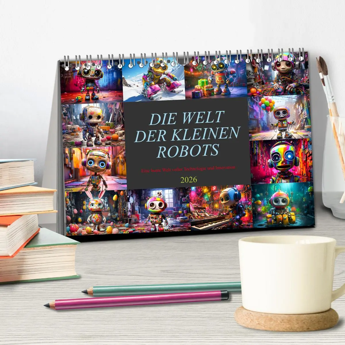 Bild: 9783457506912 | Die Welt der kleinen Robots (Tischkalender 2026 DIN A5 quer),...