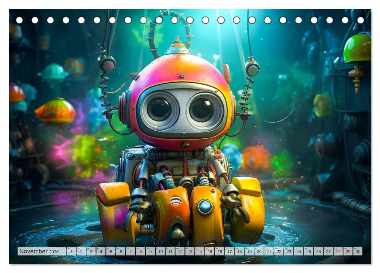 Bild: 9783457506912 | Die Welt der kleinen Robots (Tischkalender 2026 DIN A5 quer),...