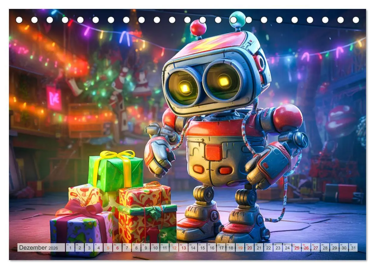 Bild: 9783457506912 | Die Welt der kleinen Robots (Tischkalender 2026 DIN A5 quer),...