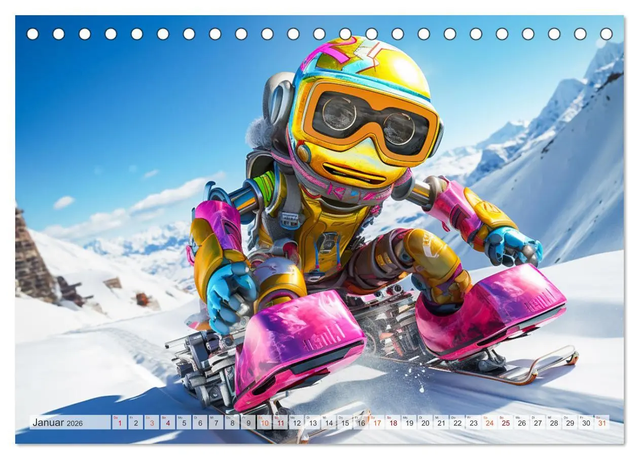 Bild: 9783457506912 | Die Welt der kleinen Robots (Tischkalender 2026 DIN A5 quer),...