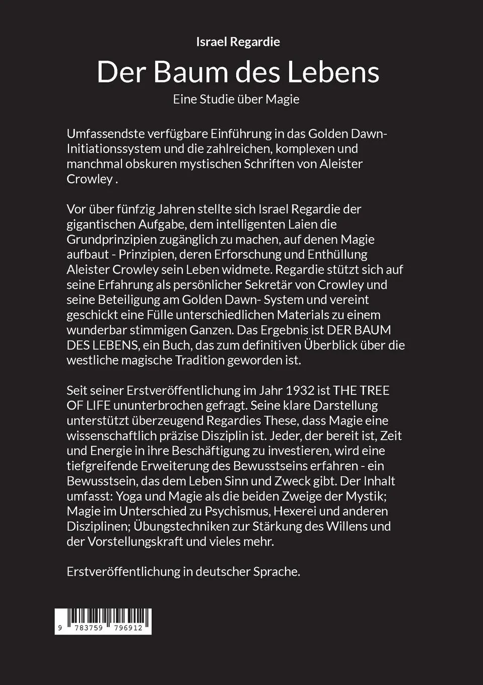 Rückseite: 9783759796912 | Der Baum des Lebens | Eine Studie über Magie | Israel Regardie | Buch