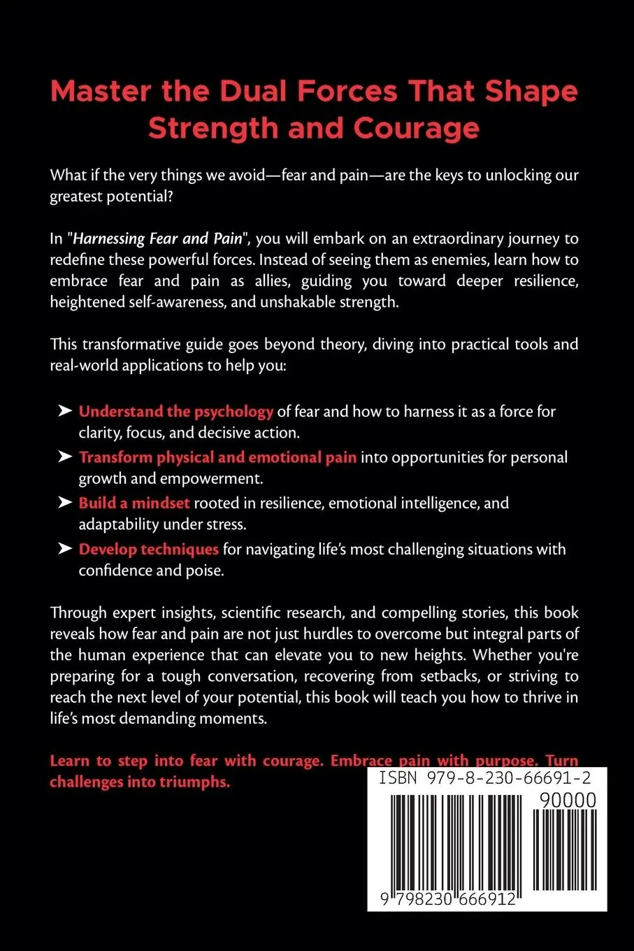 Rückseite: 9798230666912 | Harnessing Fear and Pain | Sky Benson | Taschenbuch | Englisch | 2024