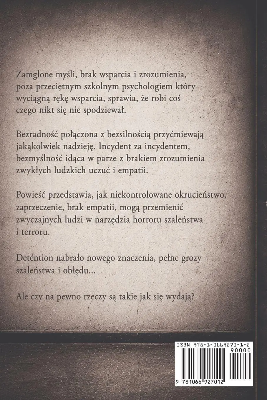 Rückseite: 9781066927012 | Detention | Sebastian Beniamin Jedrychowski | Taschenbuch | Polnisch