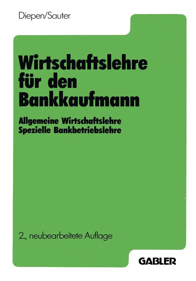 Cover: 9783409977012 | Wirtschaftslehre für den Bankkaufmann | Werner Sauter (u. a.) | Buch