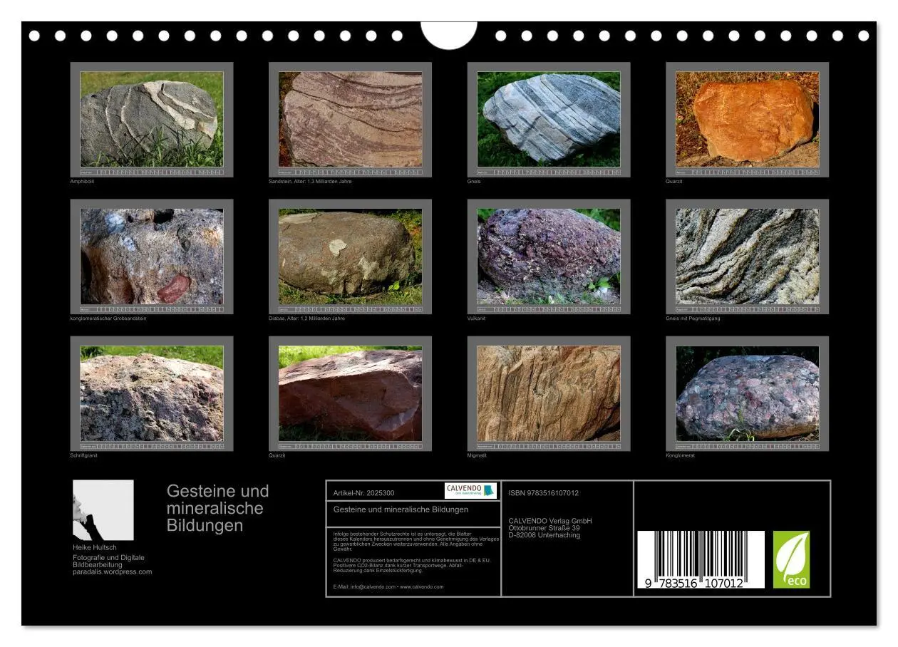 Bild: 9783516107012 | Gesteine und mineralische Bildungen (Wandkalender 2026 DIN A4...