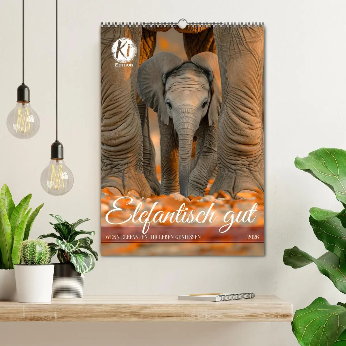 Bild: 9783516277012 | Elefantisch gut (Wandkalender 2026 DIN A2 hoch), CALVENDO...