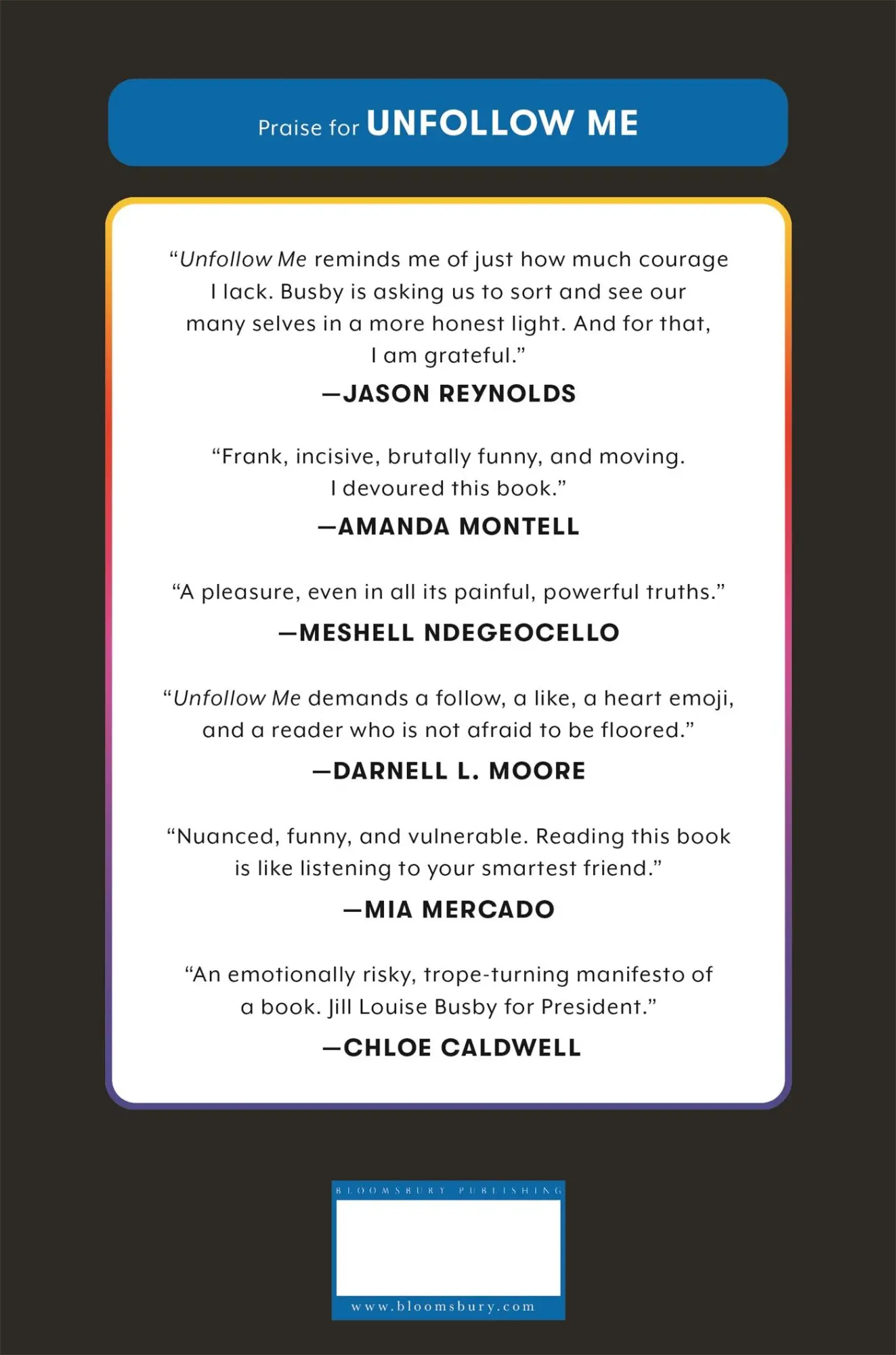 Rückseite: 9781635577112 | Unfollow Me | Essays on Complicity | Jill Louise Busby | Buch | 2021