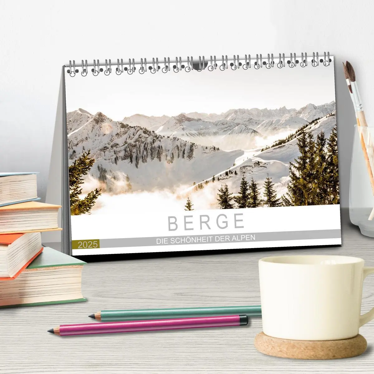 Bild: 9783435157112 | Berge - Die Schönheit der Alpen (Tischkalender 2025 DIN A5 quer),...